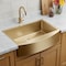 Homeroots 10in X 33in Gold Stainless Steel Undermount Kitchen Sink 719948 - alternate 5