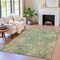Homeroots 3' X 5' Artichoke Green And Teal Blue Abstract Washable Indoor Outdoor Area Rug 630519 - alternate 5