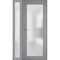 Vdomdoors Front Exterior Prehung FiberGlass Door Frosted Glass / Manux 8102 Grey Ash / Sidelight Exterior Win MANUX8102EXD-SS-W30+14 x H80-RH - alternate 1