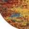 Homeroots 8' Flame Round Abstract Indoor Outdoor Area Rug 572566 - alternate 3