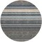 Homeroots 8' Taupe Beige And Pewter Round Striped Washable Indoor Outdoor Area Rug 614847 - alternate 4