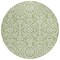 Homeroots 8' Green And Ivory Round Damask Washable Indoor Outdoor Area Rug 595141 - alternate 5