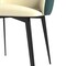 Leisuremod Sonnet Modern Dining Chair in Cream/Green Leather and Iron Legs, 2PK SC51CRDG2 - alternate 8