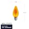 Bulbrite Fiesta 4w Dimmable F15 LED Filament Lght Bulb Med (E26) Base - 2100K (Amber Lght), 280 Lumens, 4PK 862790 - alternate 4