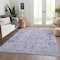 Homeroots 8' X 10' Lavender Purple And Gray Oriental Washable Indoor Outdoor Area Rug 582095 - alternate 6