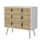 Homeroots 32" White and Natural Three Drawer Dresser 552269 - alternate 9