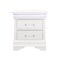 Homeroots 24" White Wood Lighted Two Drawer Nightstand 482398 - alternate 1