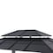 Sunjoy 12 ft. x 16 ft. Black and Grey Steel Gazebo with 2-tier Hip Roof Hardtop A102009141 - alternate 3