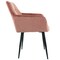Elama 2 Piece Velvet Tufted Accent Chairs in Pink with Black Metal Legs ELM-214A-PINK - alternate 5