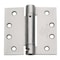 Global Door Controls 4 in. x 4 in. Brushed Chrome Spring Full Mortise Square Corner Door Hinge with Fixed Pin CPS4040-US15-M - alternate 1