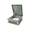 Linhdor , Galvannealed Steel, 12 in Curb, Insulated Lid, Flush Mount, Interior Lock, Gray Roof Hatch - alternate 1