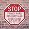 Signmission Stop Private Road Residents and Gue, 6 inch X 6 inch, Plastic Sign, 2PK OC-P-2PACK-6-83 - alternate 5