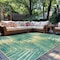 World Rug Gallery Tropical Floral Reversible Plastic Area Rug 9 ft x 12 ft Green 6051GREEN9X12 - alternate 1