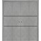 Sartodoors Sliding Closet Double Bi-fold Doors, Planum 0014 Concrete and Aluminum Strips, Sturdy Tracks Moldin PLANUM0014DBF-BTN-96 x 96 (4* 24x96) - alternate 1