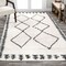 Jonathan Y Calvia Moroccan Diamond Shag White/Gray 3 ft. x 5 ft. Area Rug MOH404A-3 - alternate 1
