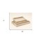Homeroots Set of Three White Rectangular Solid Wood Handmade Serving Tray With Handles 526349 - alternate 3