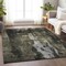 Homeroots 10' X 14' Charcoal And Black Abstract Washable Indoor Outdoor Area Rug 603166 - alternate 4