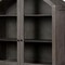 Homeroots 73in Gray Solid Wood Carved Geometric China Cabinet With Four Doors 611049 - alternate 2