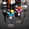 Dinewares 2 Piece Premium Clear Stem Crystal Martini Glasses with Silver Rim and Diamond-like QI004760.SI.2 - alternate 6