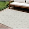 Homeroots 8' X 10' Ivory And Beige Geometric Washable Indoor Outdoor Area Rug 595748 - alternate 1