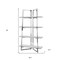 Homeroots 69" Light Gray Stainless Steel Four Tier Etagere Bookcase 544731 - alternate 4