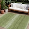 Homeroots 10' X 14' Green And Ivory Abstract Washable Indoor Outdoor Area Rug 599957 - alternate 1