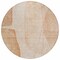 Homeroots 8' Terra Cotta Orange And Copper Round Abstract Washable Indoor Outdoor Area Rug 582046 - alternate 4