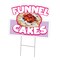 Signmission Funnel Cakes 2 Die Cut Yard & Stake outdoor plastic coroplast window, C-DC-1824-Funnel Cakes 219 C-DC-1824-Funnel Cakes 219 - alternate 1