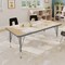 Flash Furniture Wren 48 in x 24 in Adjustable Height Activity Table, Thermal Laminate Top, Short Legs, Light Natural XU-A2448-REC-LTNAT-T-P-GG - alternate 4