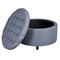 Niche Knight 28 in Large Round Pintucked Storage Ottoman with Lift off lid - Powder Blue N6270PB - alternate 5