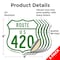 Signmission Route Marker Shield Sign Us 420, 6 inch X 6 inch, Vinyl Decal, 5PK SHI-D-5PACK-6-477 - alternate 4