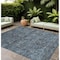 Homeroots 9' X 12' Navy and Black Oriental Washable Non Skid Indoor Outdoor Area Rug 563833 - alternate 1