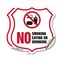Signmission No Smoking Shield Sign No Smoking Eating, 4 inch X 4 inch, Vinyl Decal, 2PK SHI-D-2PACK-4-400 - alternate 1