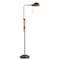 Homeroots 58" Rust Metal Adjustable Swing Arm Floor Lamp With Rust Metal Dome Shade 526256 - alternate 5