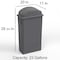 Regal Altair 23 Gallon Slim Rectangular Gray Plastic Trash Can with Dome Swing Lid, Vent Channel Design ZR-TC-300-GY+LD-310-KIT - alternate 4