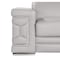 Homeroots 73in Light Gray and Silver Leather Reclining Loveseat 720578 - alternate 6