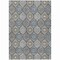 Homeroots 10' X 14' Gray Ivory And Navy Blue Floral Medallion Washable Indoor Outdoor Area Rug 614592 - alternate 3