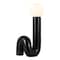 Jonathan Y Katya 18" Scandinavian Minimalist Ceramic Spiral Tube LED Table Lamp, Black JYL5500B - alternate 1