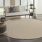 Homeroots 8' Natural And Light Brown Round Geometric Indoor Outdoor Area Rug 552338 - alternate 6