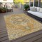 Homeroots 5' X 8' Gold Beige And Blue Oriental Washable Indoor Outdoor Area Rug 600157 - alternate 4