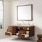 James Martin Vanities Amberly 60" Single Vanity, Mid-Century Walnut, w/ 3 CM Tajnar Eclos Top 670-V60S-WLT-3TJR - alternate 3