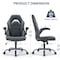 Yssoa Ergonomic Gaming Chair with Adjustable PU Leather Seat, Flip-Up Armrests, and Swivel Design, Perfec 3A88FNCHARGAMEGRY - alternate 2