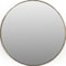 Homeroots 36" Brass Round Iron Framed Accent Mirror 605302 - alternate 3