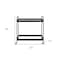 Homeroots 33" Black Steel and Glass Rolling Bar Cart 530445 - alternate 3