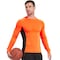 Protectx Long Sleeve T-Shirt, 92% Polyester, 8% Spandex, Orange, Black, M, 2 PK HV-LTT145-ORBK-M-02 - alternate 3