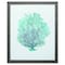 Homeroots 27" X 33" Distressed Wood Toned Frame Aqua Coral On White I 365834 - alternate 3