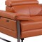 Homeroots 169" Camel Top Grain Leather Reclining Metal USB Sofa 720354 - alternate 4
