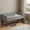 Homeroots 50in Gray and Brown Fabric and Wood Upholstered Bench 642317 - alternate 3