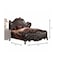 Homeroots Dark Brown King Bed Frame with Nailhead Trim 348172 - alternate 3