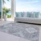 Homeroots 5' X 8' Gray And Ivory Medallion Washable Indoor Outdoor Area Rug 589039 - alternate 5